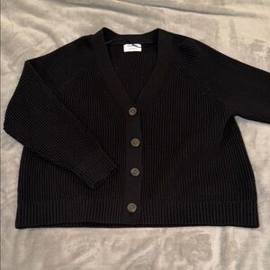 Old Navy Black Button-Up Sweater